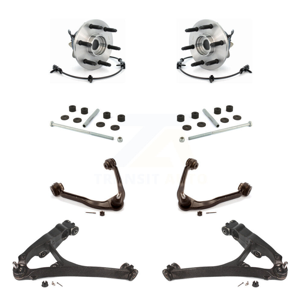 Kit de liaison de bras de commande inférieur et supérieur, roulement avant (8 pièces) pour Chevrolet GMC Silverad