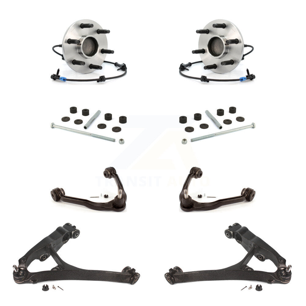 Kit de liaison de bras de commande inférieur et supérieur, roulement avant (8 pièces) pour Chevrolet GMC Sierra X