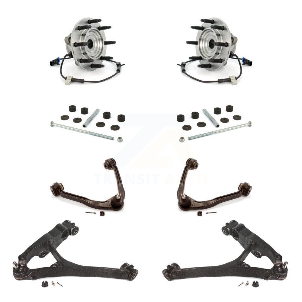 Kit de liaison de bras de commande inférieur et supérieur, roulement avant (8 pièces) pour Chevrolet Silverado GM
