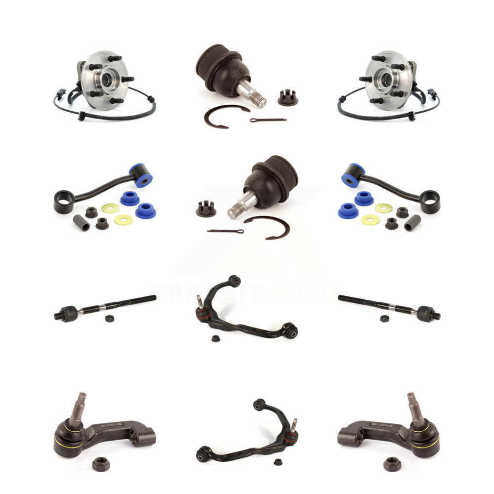 Kit de biellette de direction et de liaison intérieure extérieure de rotule inférieure de bras supérieur avant (12 pièces) pour Jeep