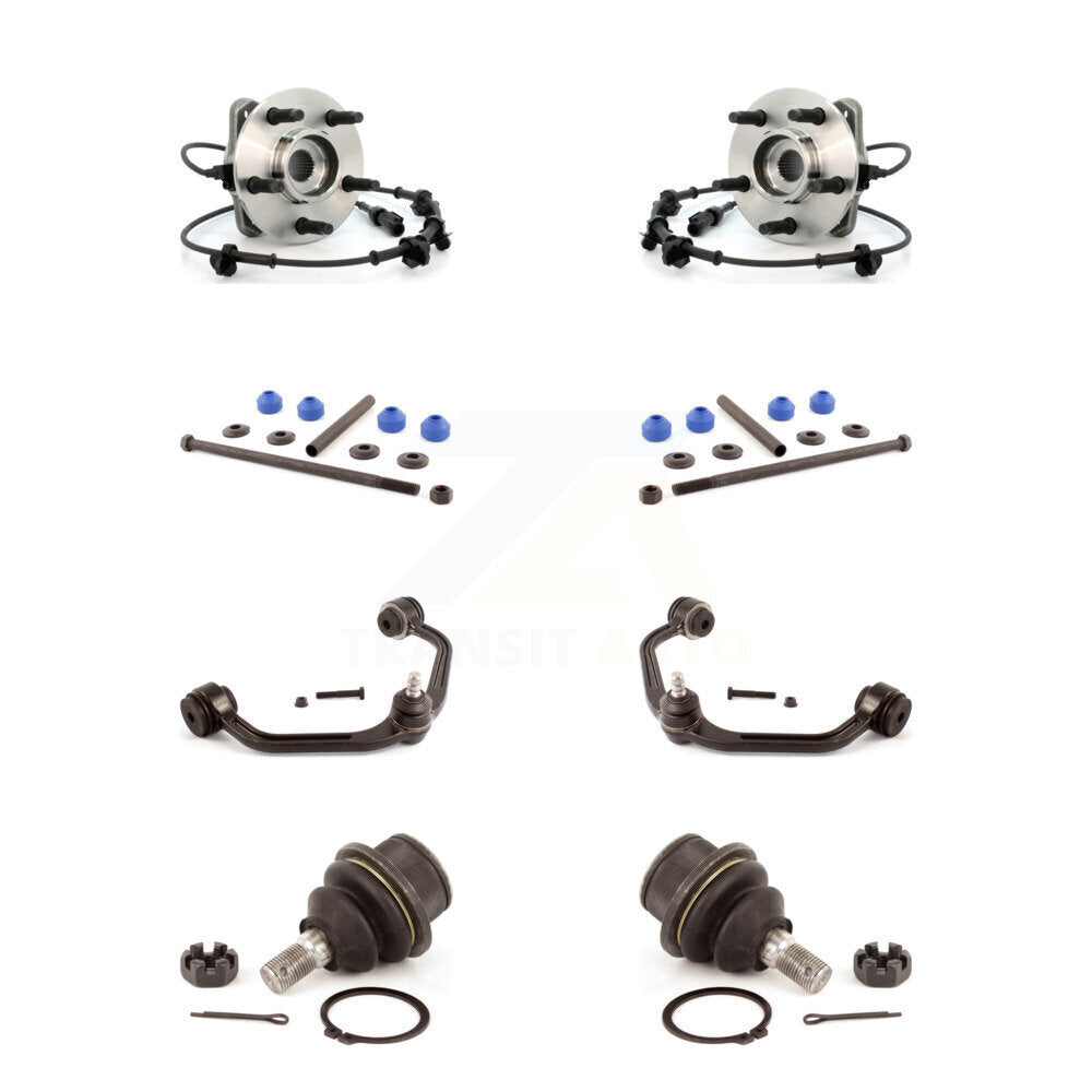 Kit de bras supérieur et de liaison de rotule inférieure de roulement avant (8 pièces) pour Ford Ranger Mazda