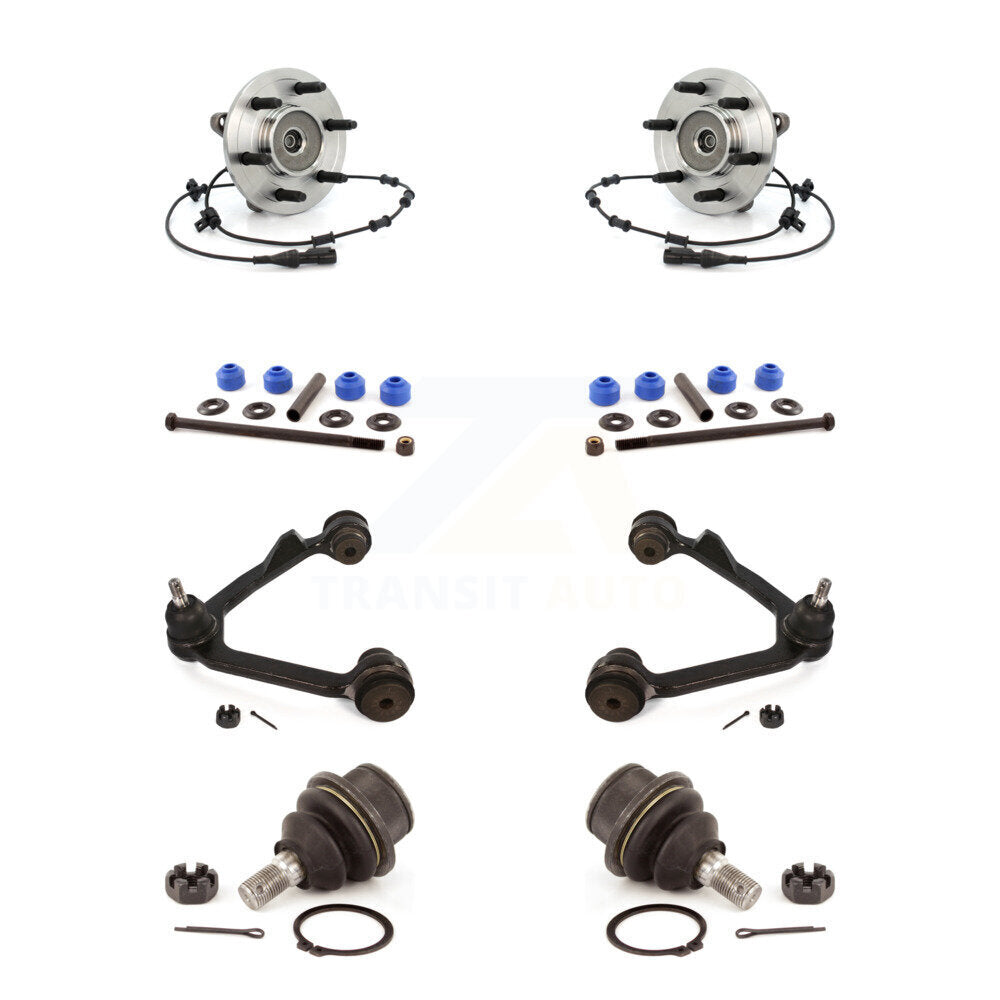 Kit de liaison de bras supérieur de joint à rotule inférieur de roulement de moyeu avant (8 pièces) pour Ford Expedition
