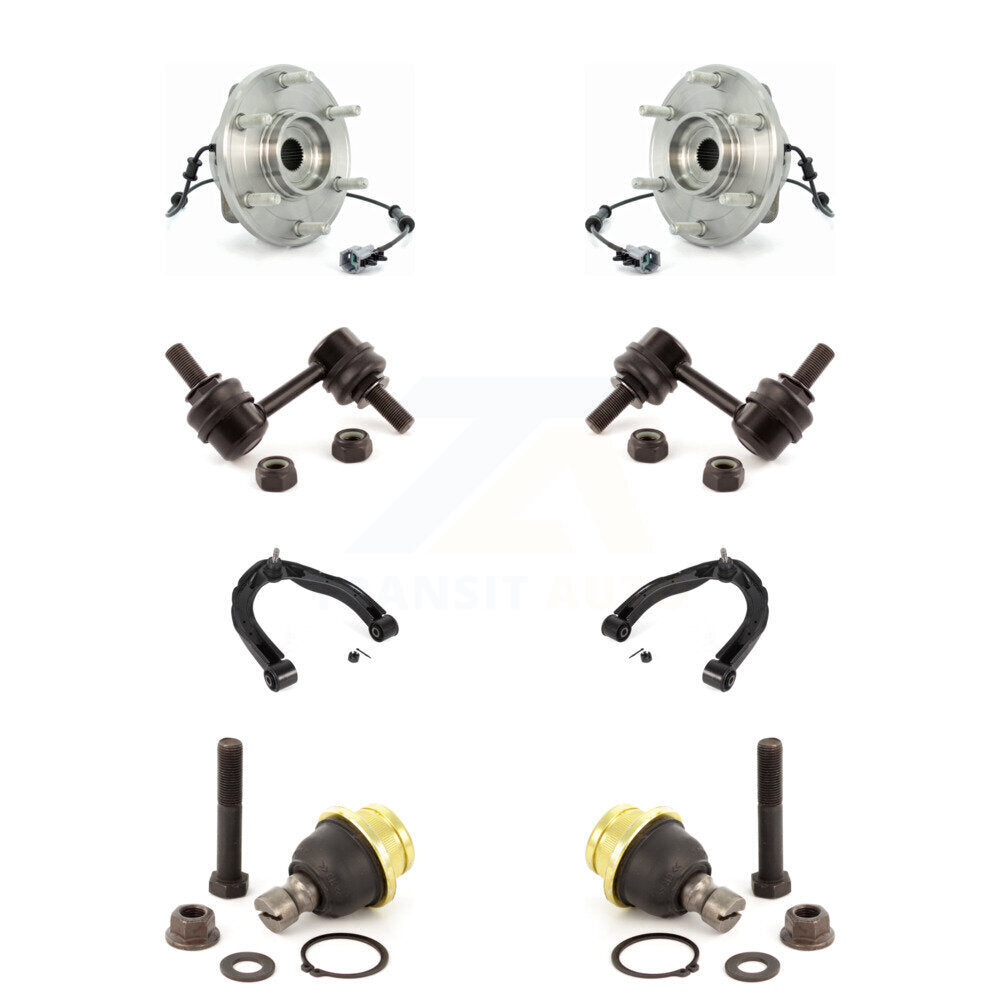 Kit de bras supérieur et de liaison de rotule inférieure de roulement avant (8 pièces) pour Nissan TITAN QX56