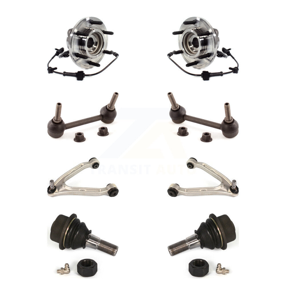 Kit de bras supérieur et de liaison de rotule inférieure de roulement de moyeu avant (8 pièces) pour Hummer H3T H3