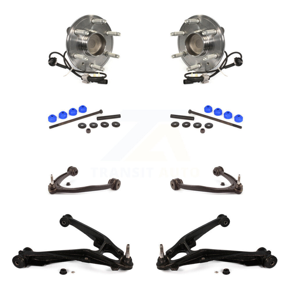 Kit de liaison de bras de commande inférieur et supérieur, roulement de moyeu avant (8 pièces) pour GMC Sierra 1500 RW