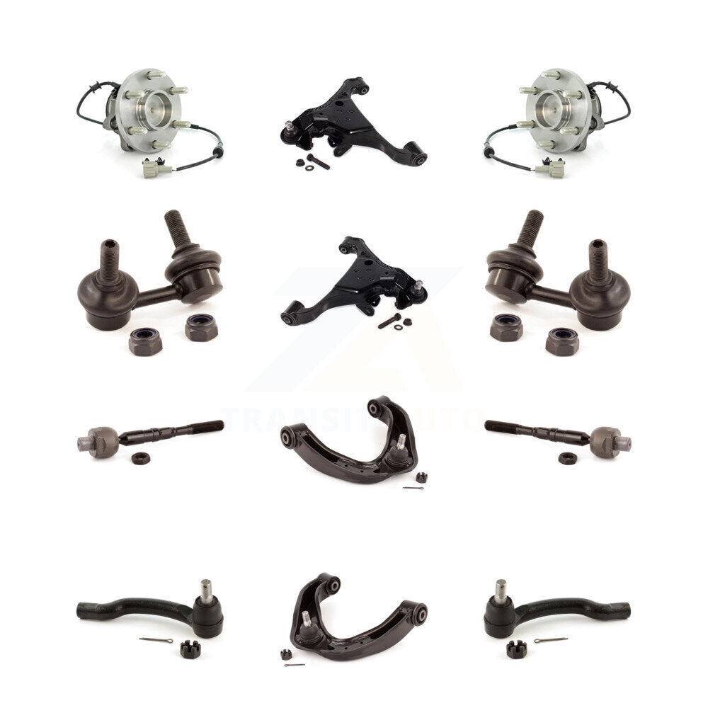 Kit de biellette de direction intérieure et extérieure, bras de commande inférieur et supérieur, roulement avant, pour Nissan