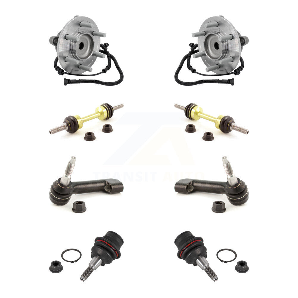Kit de biellette de direction et de liaison extérieure de rotule inférieure de roulement avant (8 pièces) pour Ford F-150 RW
