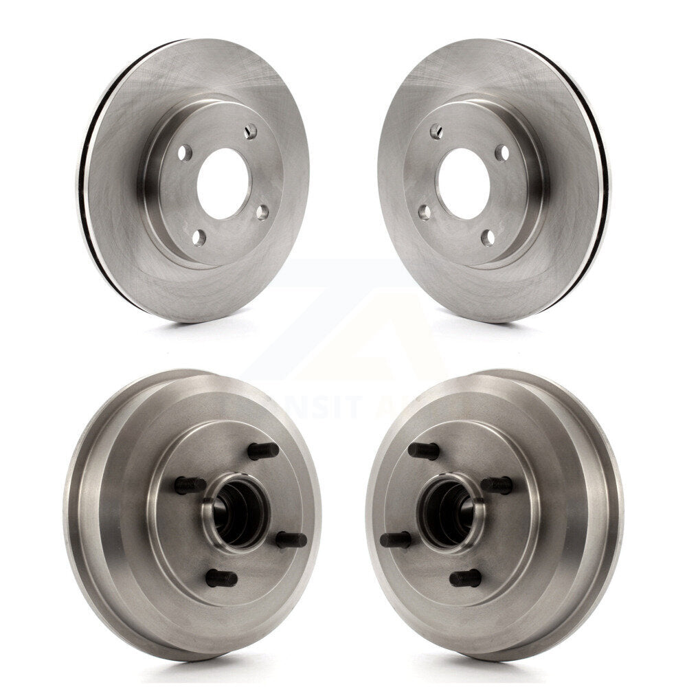 Kit de tambours de rotors de frein à disque avant et arrière pour roulement de roue Ford Focus inclus