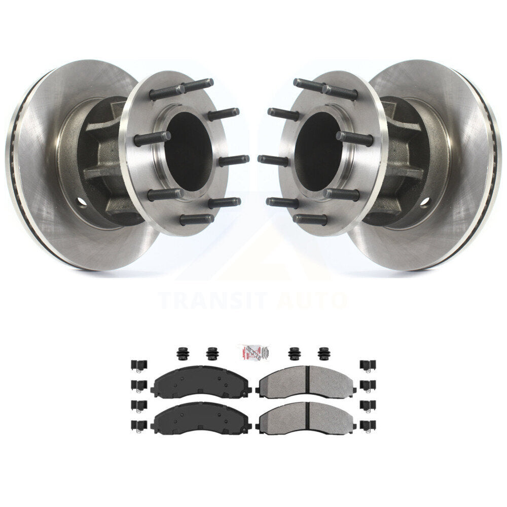 Rotors de frein avant et Kit de plaquettes semi-métalliques pour Ford F-450 Super Duty F-550 4 X