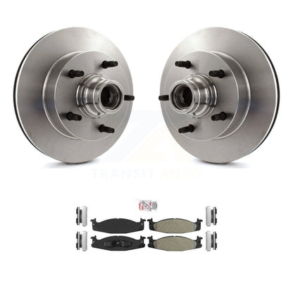 Kit de plaquettes semi-métalliques de moyeu de rotors de frein à disque avant pour Ford F-150 E-150 Econolin