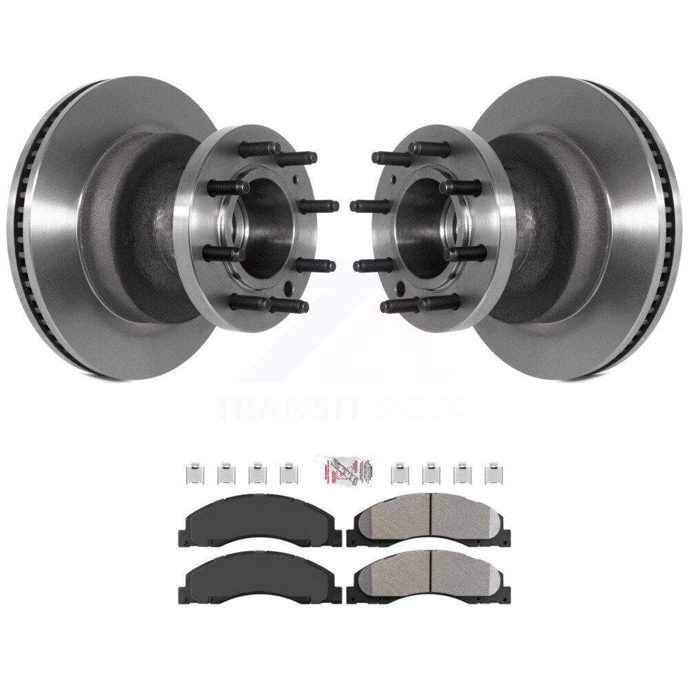 Kit de plaquettes semi-métalliques de moyeu de Rotor de frein à disque avant pour Ford E-350 Super Duty E-45