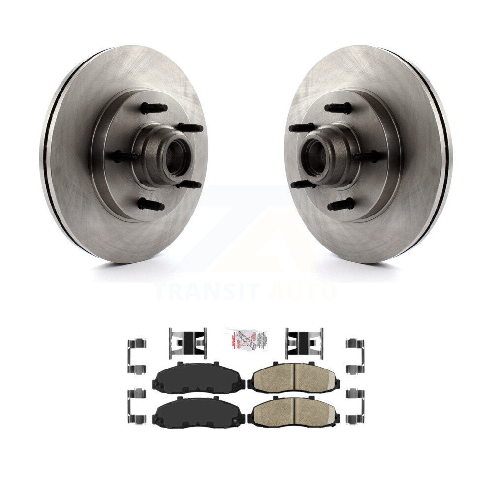 Ensemble de moyeu de rotors de frein à disque avant et kit de plaquettes en céramique pour Ford F-150