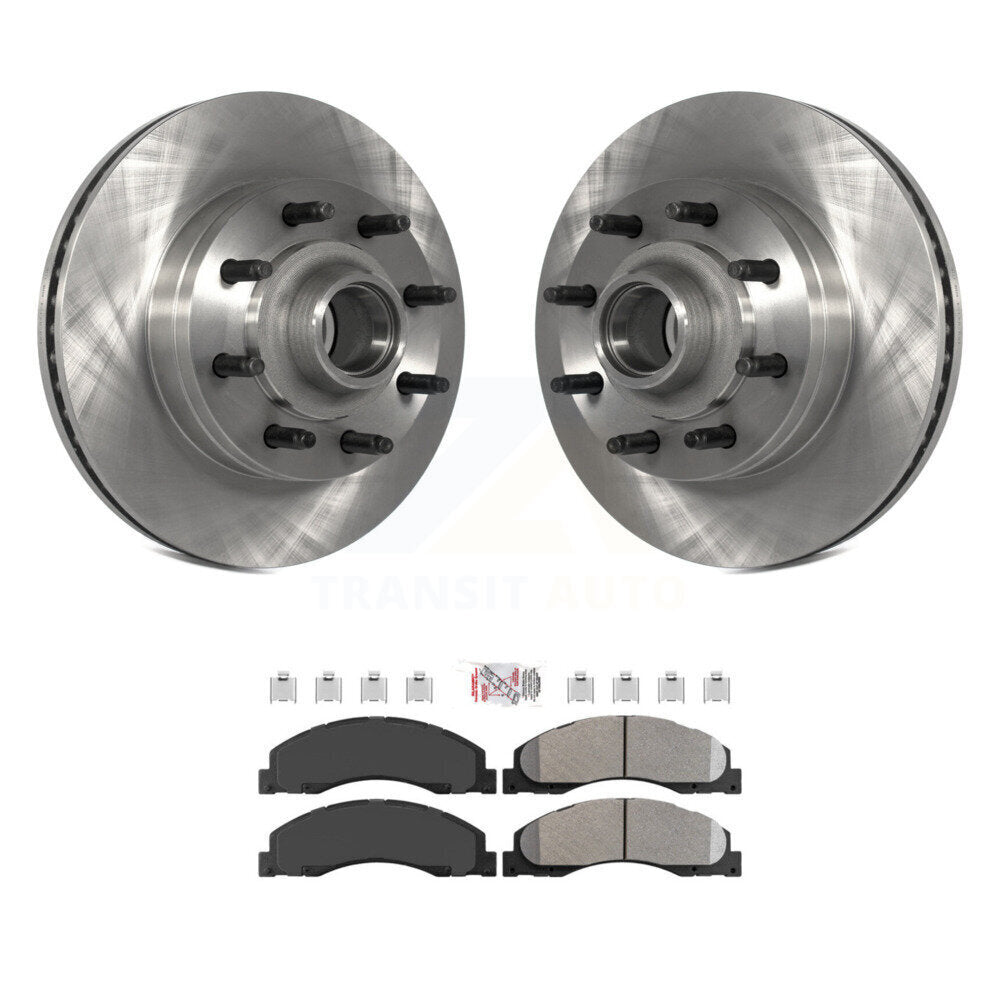 Rotors de frein avant et Kit de plaquettes semi-métalliques pour Ford E-350 Super Duty E-250 E-15