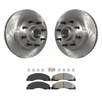Rotors de frein avant et Kit de plaquettes semi-métalliques pour Ford E-350 Super Duty E-250 E-15