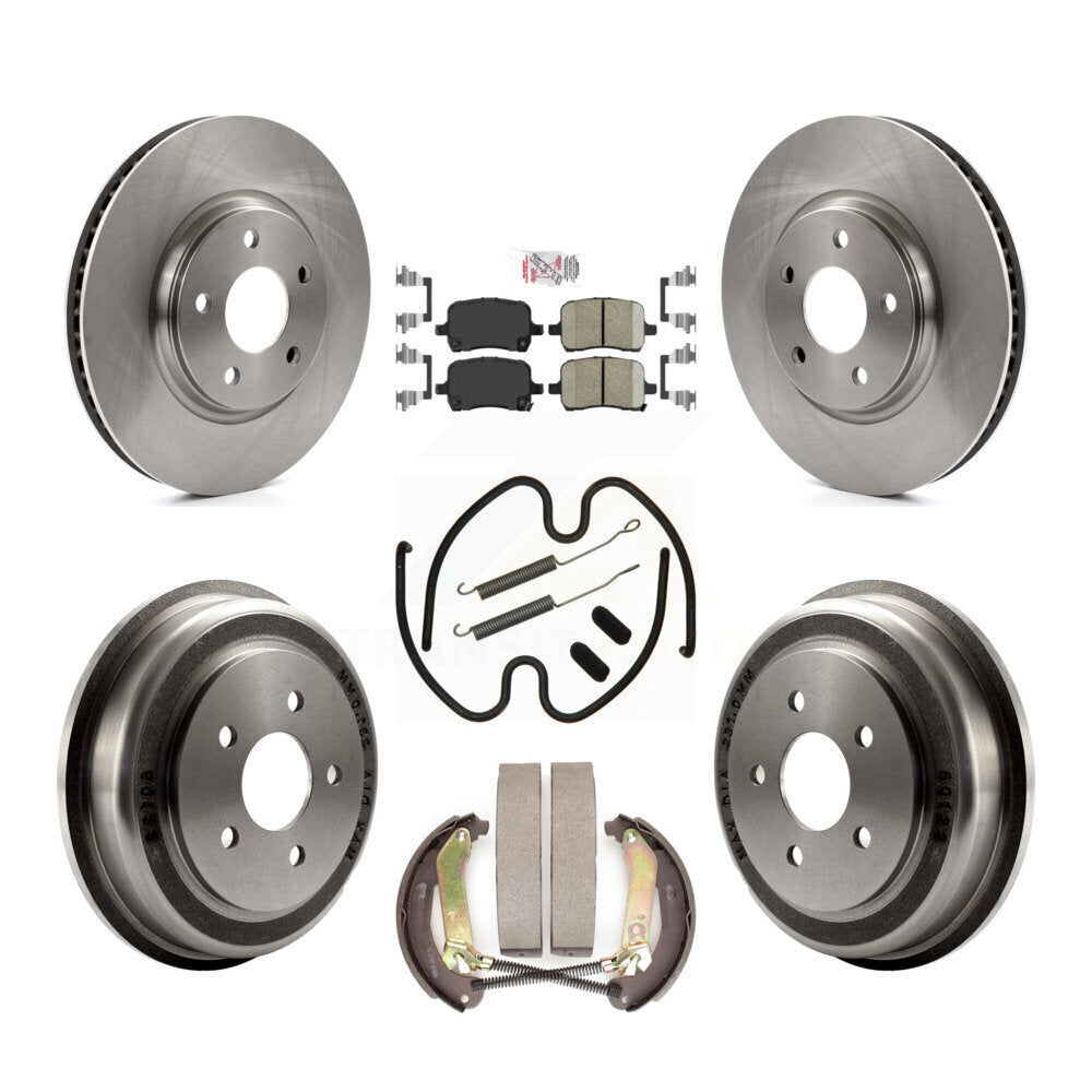 Rotors de frein à disque avant et arrière, tampons en céramique et Kit de tambour (7 pièces) pour Chevrolet Malib