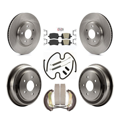 Rotors de frein à disque avant et arrière, tampons en céramique et Kit de tambour (7 pièces) pour Chevrolet Malib