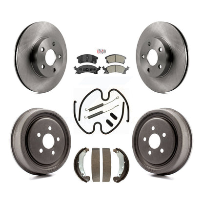 Kit de tambour à plaquettes semi-métalliques, Rotor de frein à disque avant et arrière (7 pièces) pour Pontiac Sunfir