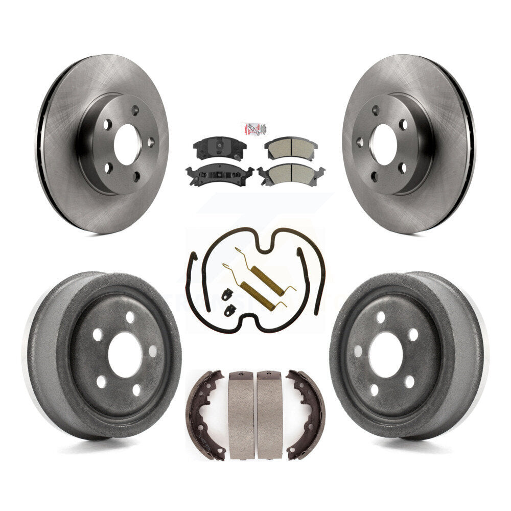 Kit de tambour à plaquettes semi-métalliques, Rotor de frein à disque avant et arrière (7 pièces) pour Pontiac Sunfir