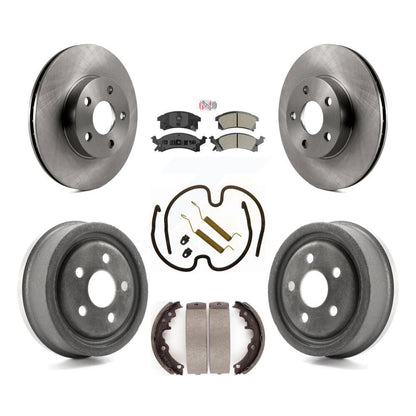 Kit de tambour à plaquettes semi-métalliques, Rotor de frein à disque avant et arrière (7 pièces) pour Pontiac Sunfir