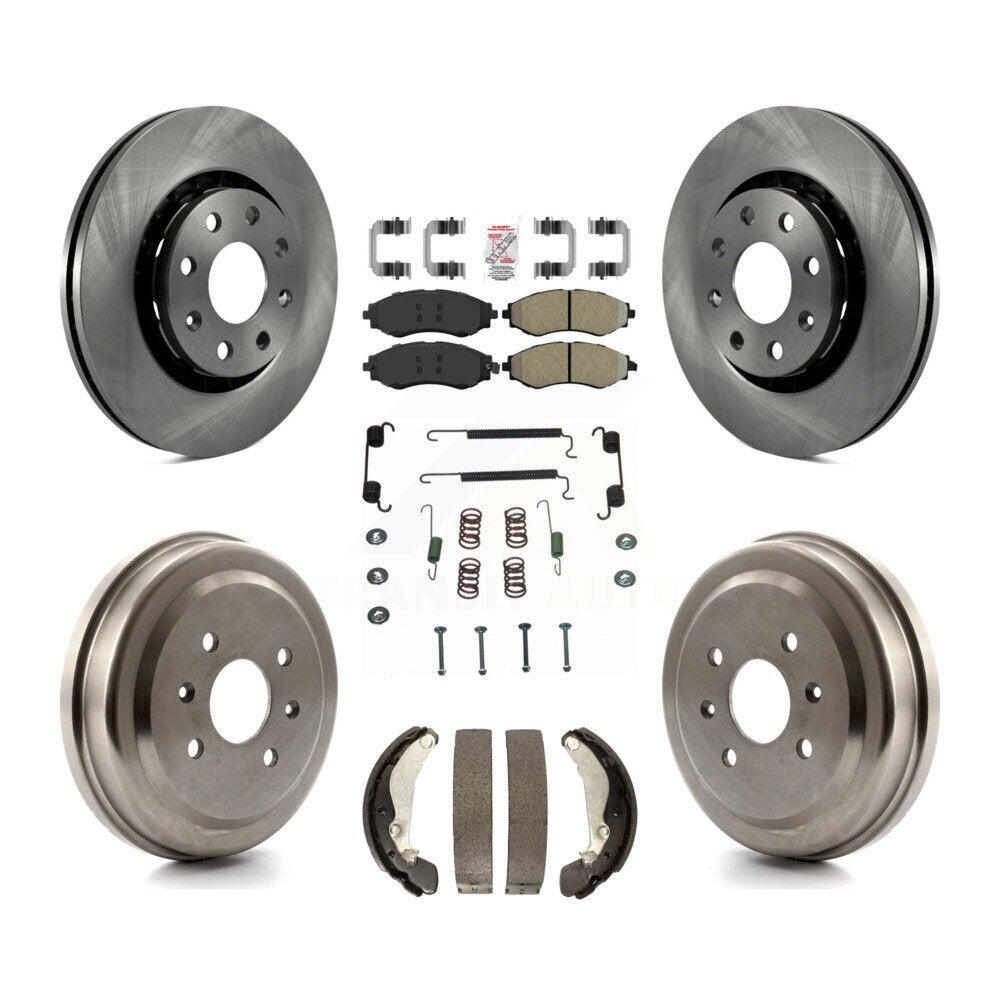 Kit de tambour à plaquettes semi-métalliques pour Rotor de frein avant et arrière (7 pièces) pour Chevrolet Aveo Aveo