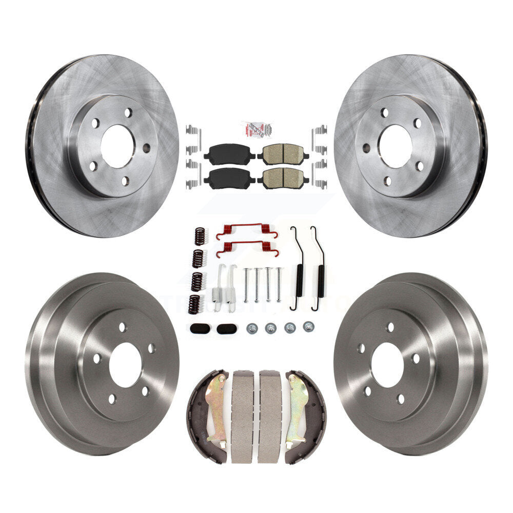Kit de plaquettes et de tambour en céramique, Rotor de frein avant et arrière (7 pièces) pour Chevrolet Cobalt Pontia