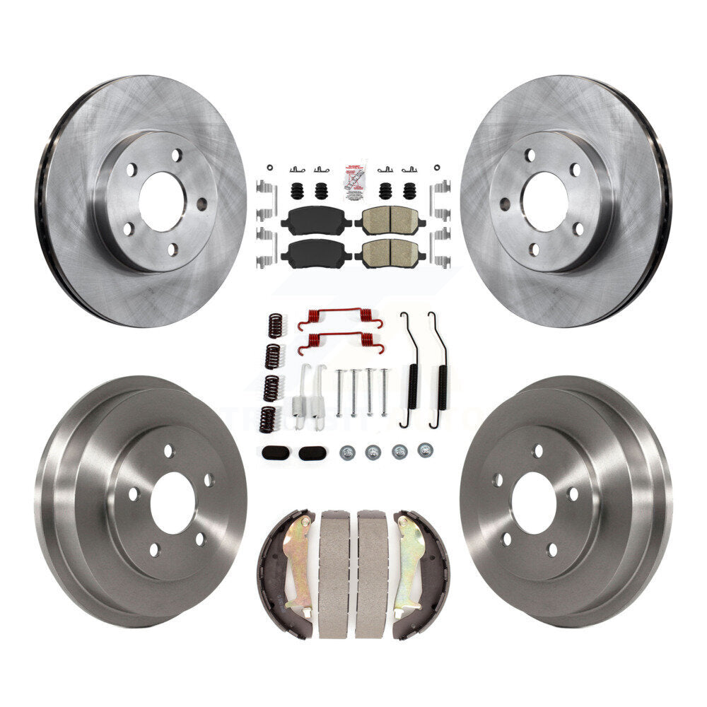 Kit de plaquettes et de tambour en céramique, Rotor de frein avant et arrière (7 pièces) pour Chevrolet Cobalt Pontia