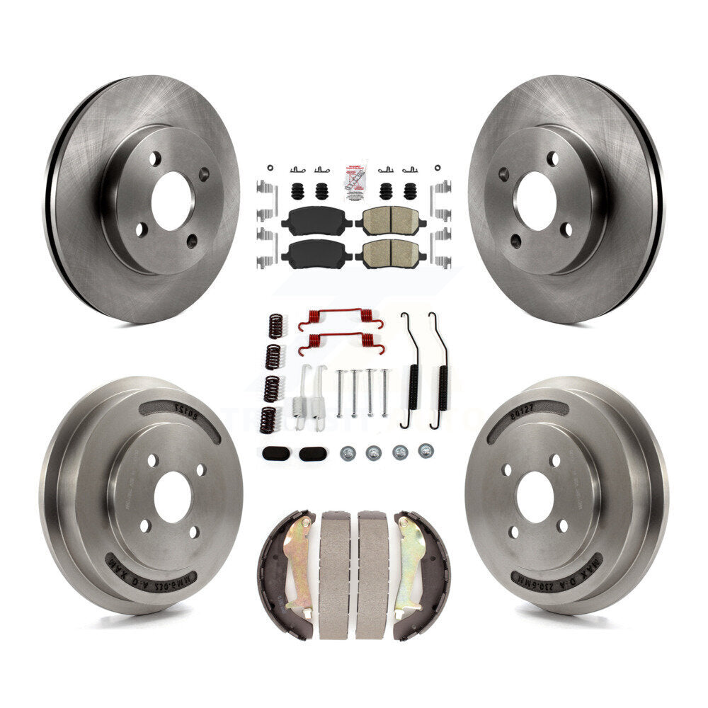 Kit de plaquettes et de tambour en céramique, Rotor de frein avant et arrière (7 pièces) pour Chevrolet Cobalt Pontia