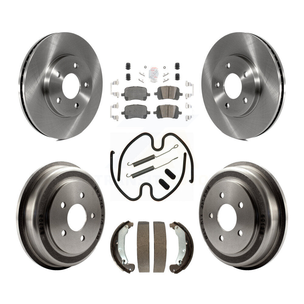 Rotors de frein à disque avant et arrière, plaquettes en céramique et Kit de tambour (7 pièces) pour Chevrolet HHR