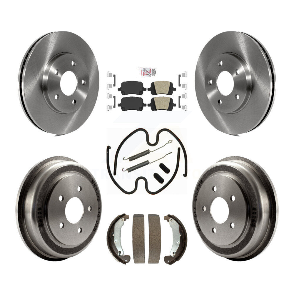 Rotors de frein à disque avant et arrière, plaquettes en céramique et Kit de tambour (7 pièces) pour Chevrolet HHR