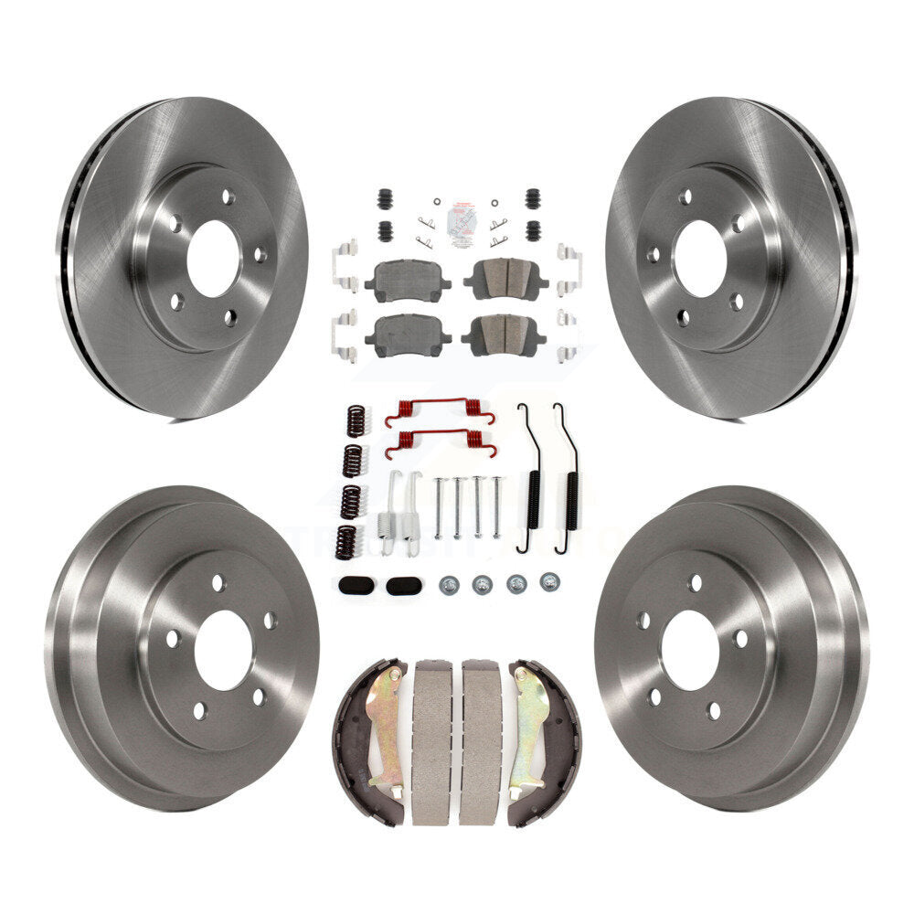 Rotors de frein à disque avant et arrière, plaquettes en céramique et Kit de tambour (7 pièces) pour Chevrolet HHR