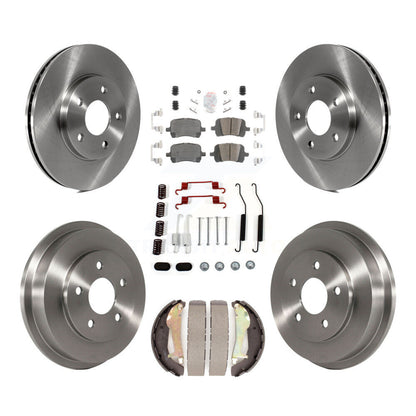 Rotors de frein à disque avant et arrière, plaquettes en céramique et Kit de tambour (7 pièces) pour Chevrolet HHR