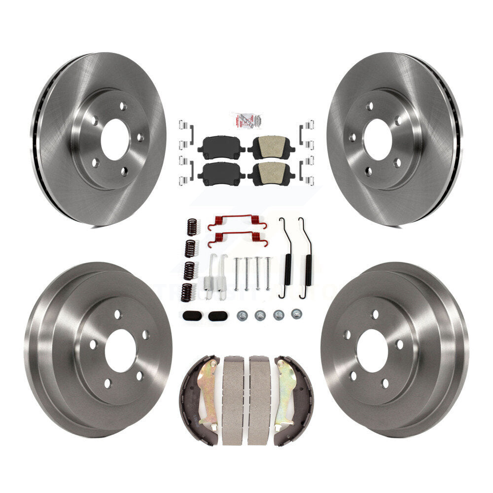 Rotors de frein à disque avant et arrière, plaquettes en céramique et Kit de tambour (7 pièces) pour Chevrolet HHR