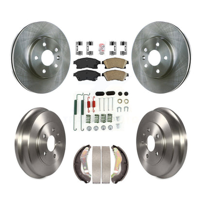 Rotors de frein à disque avant et arrière, plaquettes en céramique et Kit de tambour (7 pièces) pour Chevrolet Soni