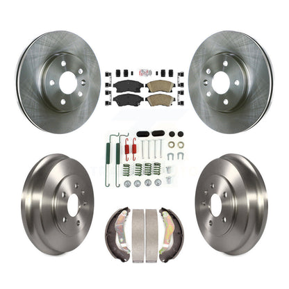 Rotors de frein à disque avant et arrière, plaquettes en céramique et Kit de tambour (7 pièces) pour Chevrolet Soni