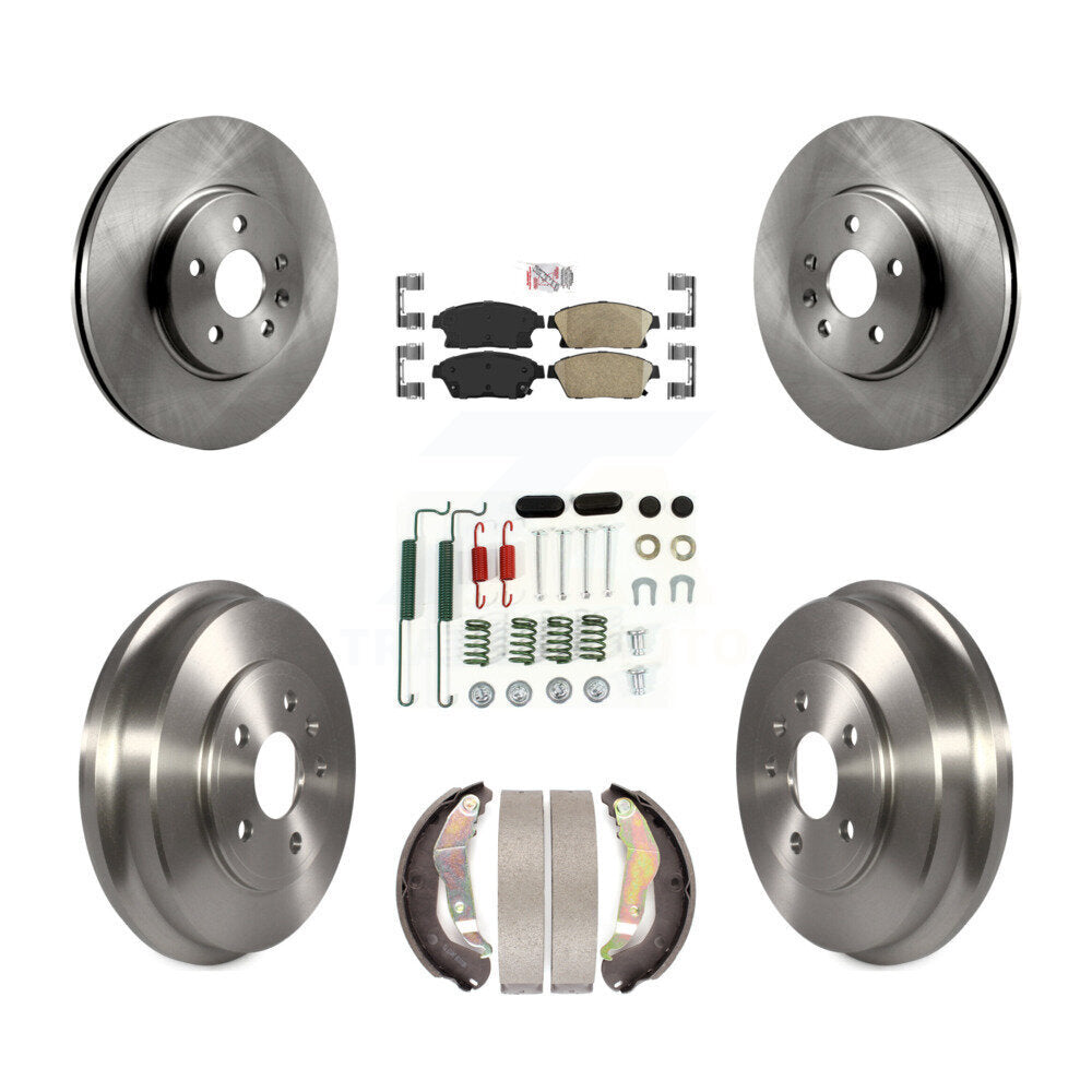 Rotors de frein à disque avant et arrière, plaquettes en céramique et Kit de tambour (7 pièces) pour Chevrolet Trax