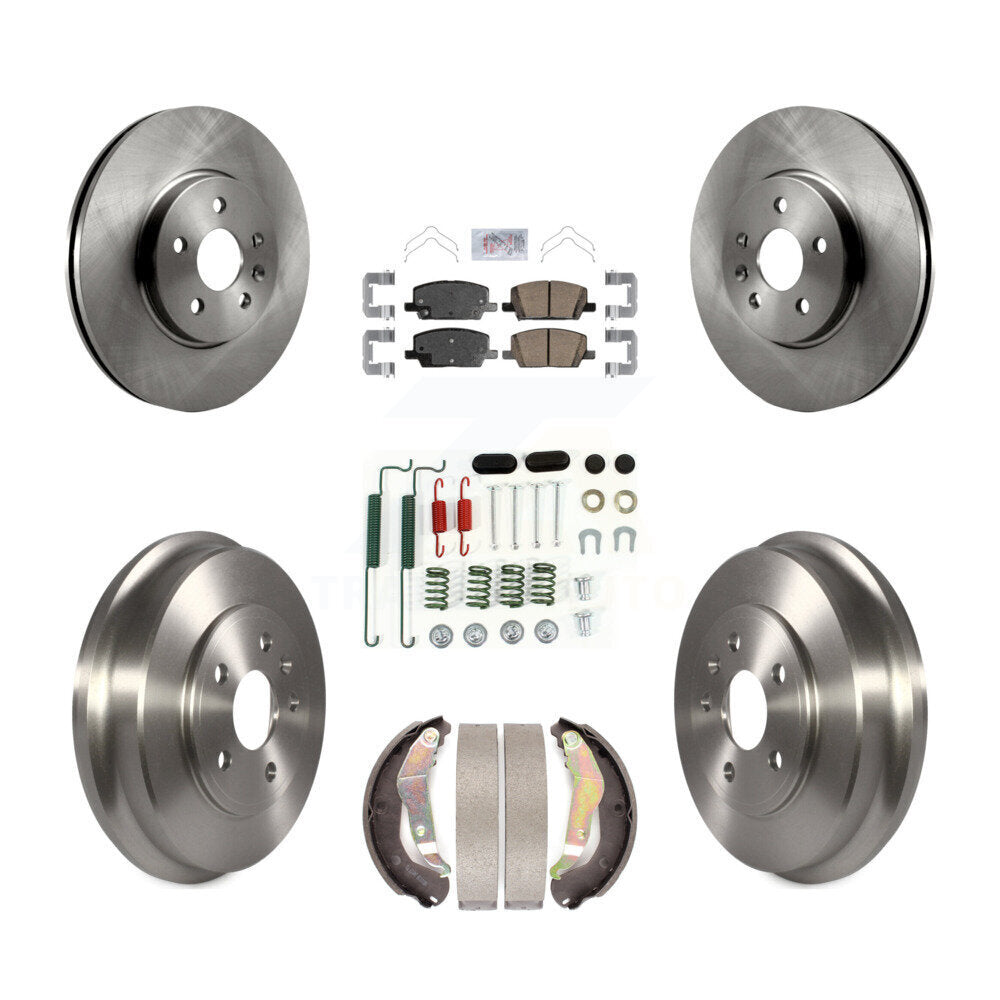 Rotors de frein à disque avant et arrière, plaquettes en céramique et Kit de tambour (7 pièces) pour Chevrolet Trax
