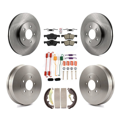 Rotors de frein avant et arrière, Kit de plaquettes et tambours semi-métalliques (7 pièces) pour Ford Escape Mazd