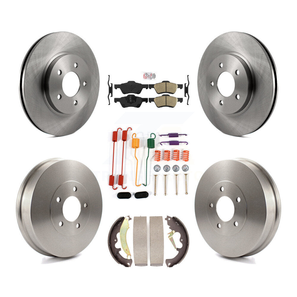 Kit de plaquettes et de tambour en céramique, Rotor de frein à disque avant et arrière (7 pièces) pour Ford Escape Mercur