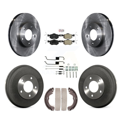 Rotors de frein avant et arrière, Kit de plaquettes et tambours semi-métalliques (7 pièces) pour Ford Escape Mazd