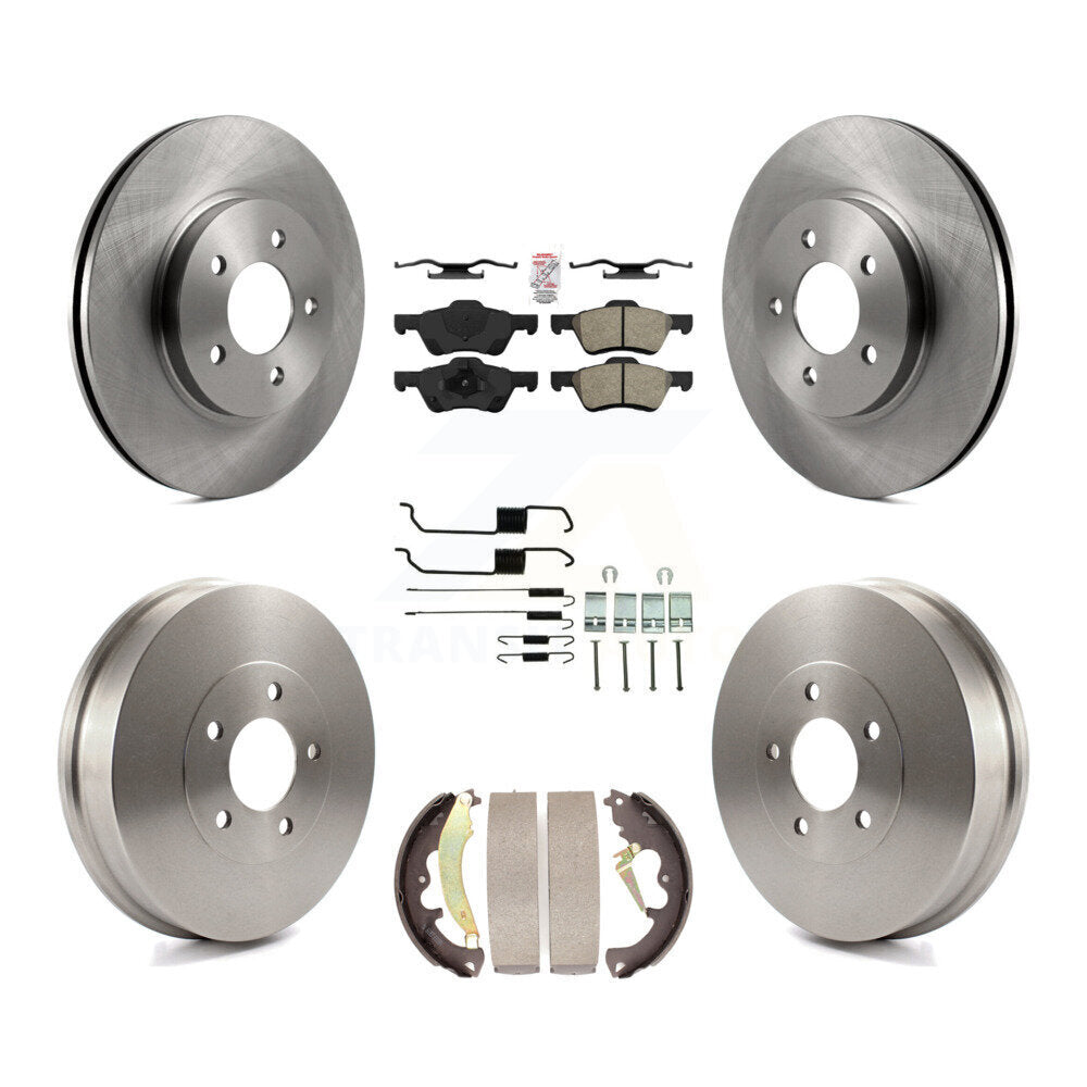 Kit de tambour à plaquettes semi-métalliques pour rotors de frein avant et arrière (7 pièces) pour Ford Escape Mercur