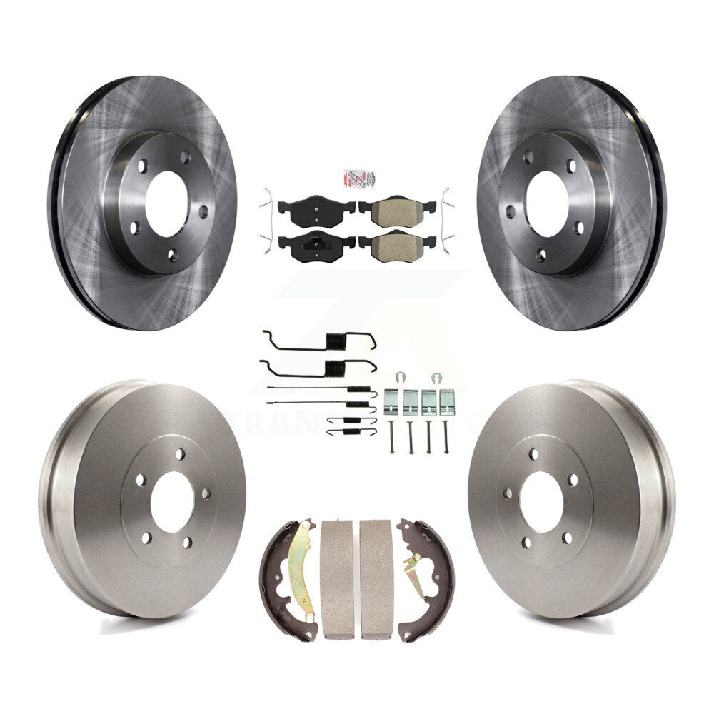 Kit de tambour à plaquettes semi-métalliques pour rotors de frein avant et arrière (7 pièces) pour Ford Escape Mercur