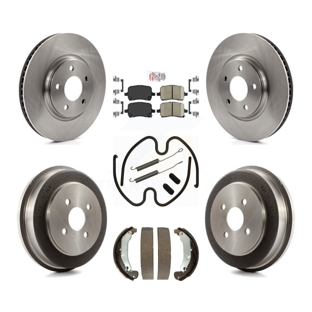 Rotors de frein à disque avant et arrière, plaquettes en céramique et Kit de tambour (7 pièces) pour Pontiac Pursui