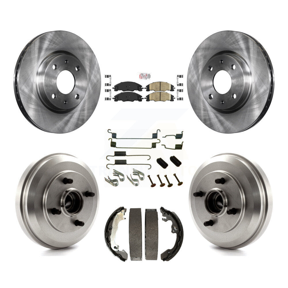 Kit de tambour à plaquettes en céramique, Rotors de frein à disque avant et arrière (7 pièces) pour Ford Focus 2009 – 2011