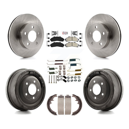 Rotors de frein avant et arrière, Kit de plaquettes et tambour semi-métalliques (7 pièces) pour Ford Ranger Mazd