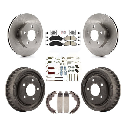 Rotors de frein avant et arrière, Kit de plaquettes et tambour semi-métalliques (7 pièces) pour Ford Ranger Mazd