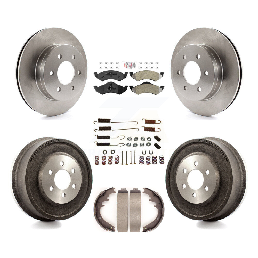 Kit de tambour à plaquettes semi-métalliques pour Rotor de frein avant et arrière (7 pièces) pour Dodge Dakota Durang