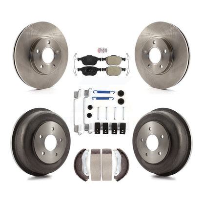 Kit de tambour à plaquettes semi-métalliques pour Rotor de frein avant et arrière (7 pièces) pour Ford Transit Connect