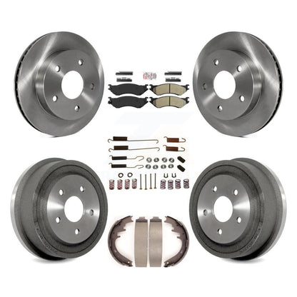 Kit de plaquettes et de tambour semi-métalliques pour Rotor de frein avant et arrière (7 pièces) pour Dodge Ram 1500 RW