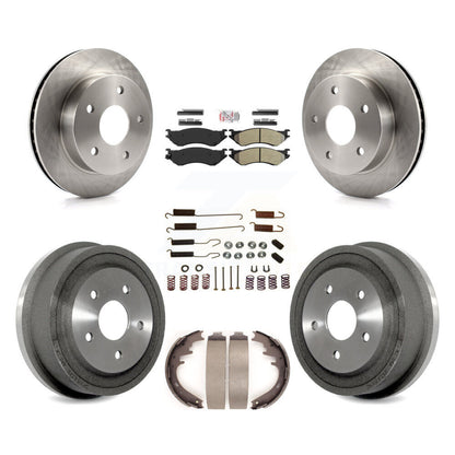 Kit de plaquettes et de tambour semi-métalliques pour Rotor de frein avant et arrière (7 pièces) pour Dodge Ram 1500 4W