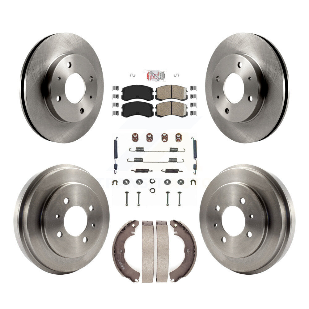 Kit de plaquettes et de tambour en céramique, Rotor de frein à disque avant et arrière (7 pièces) pour Mitsubishi Lance
